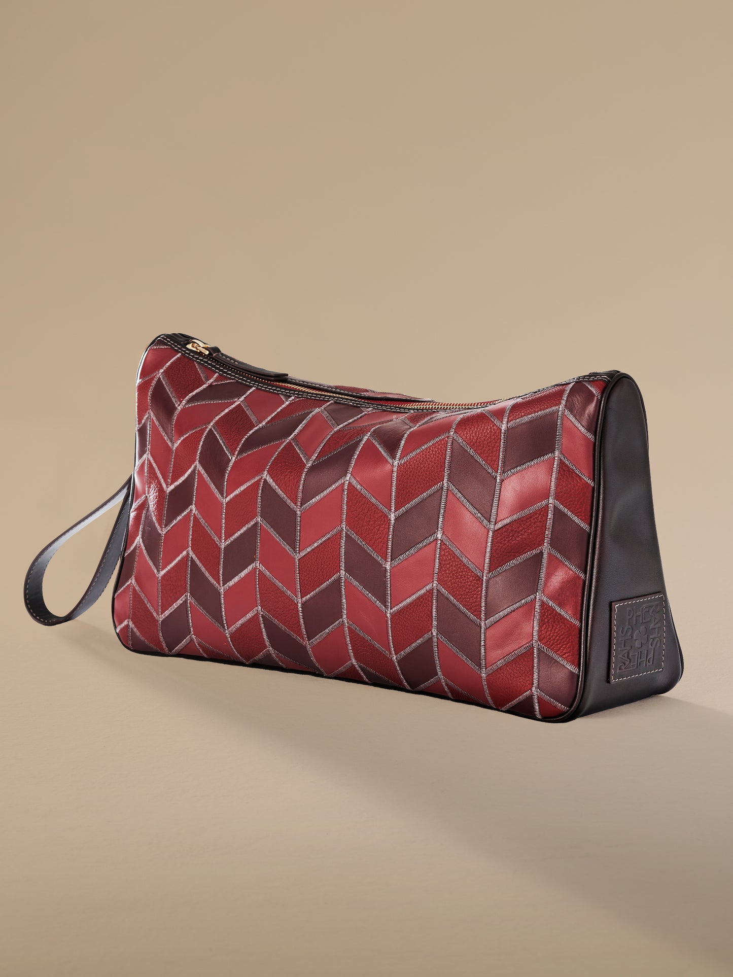 Chevron Maxi Clutch Bordeaux