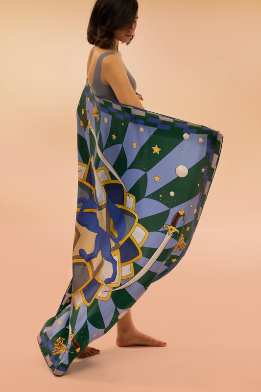 She-Wolf Silk Scarf 140cm.