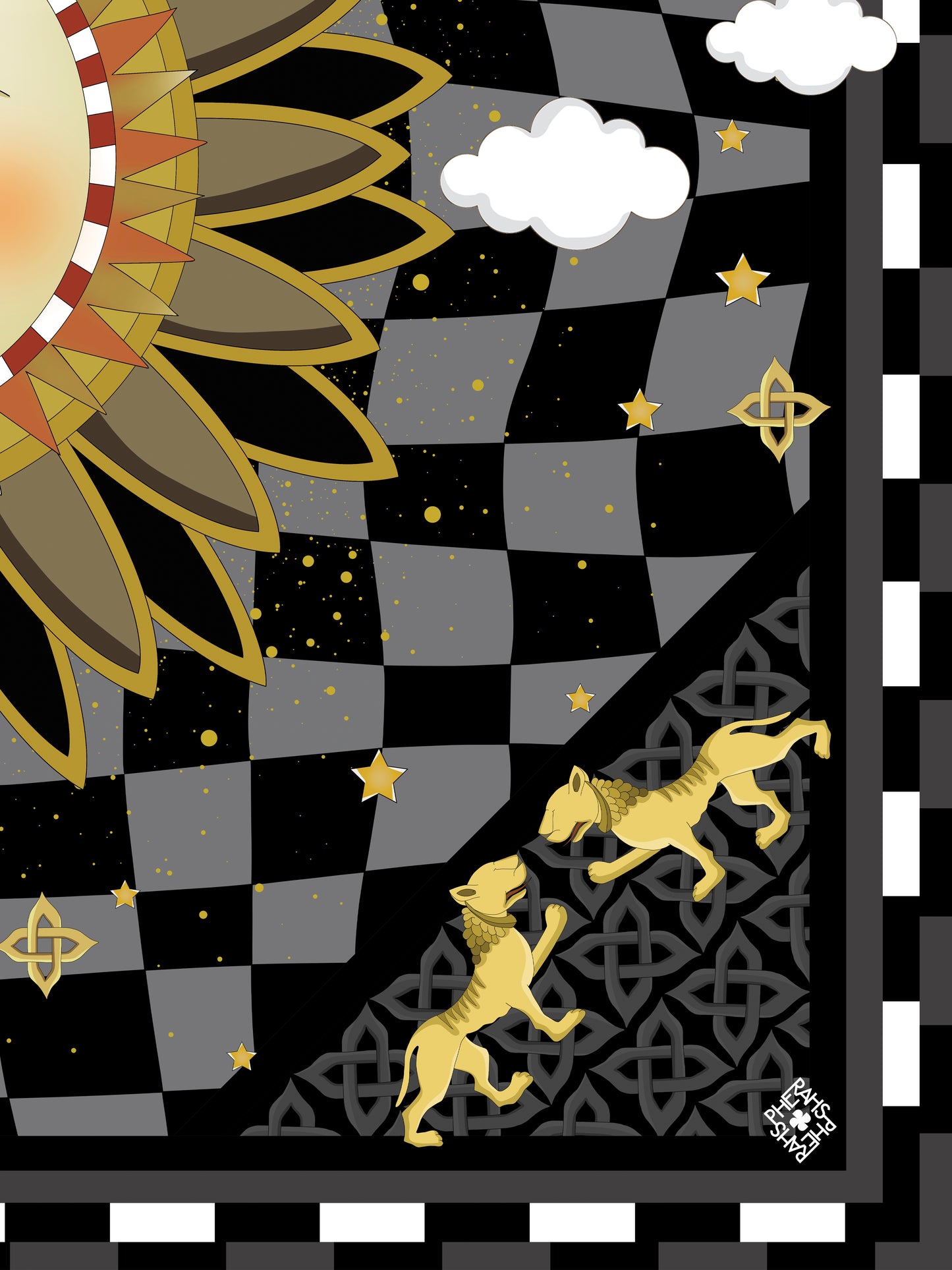 Sun Silk Scarf 140cm.