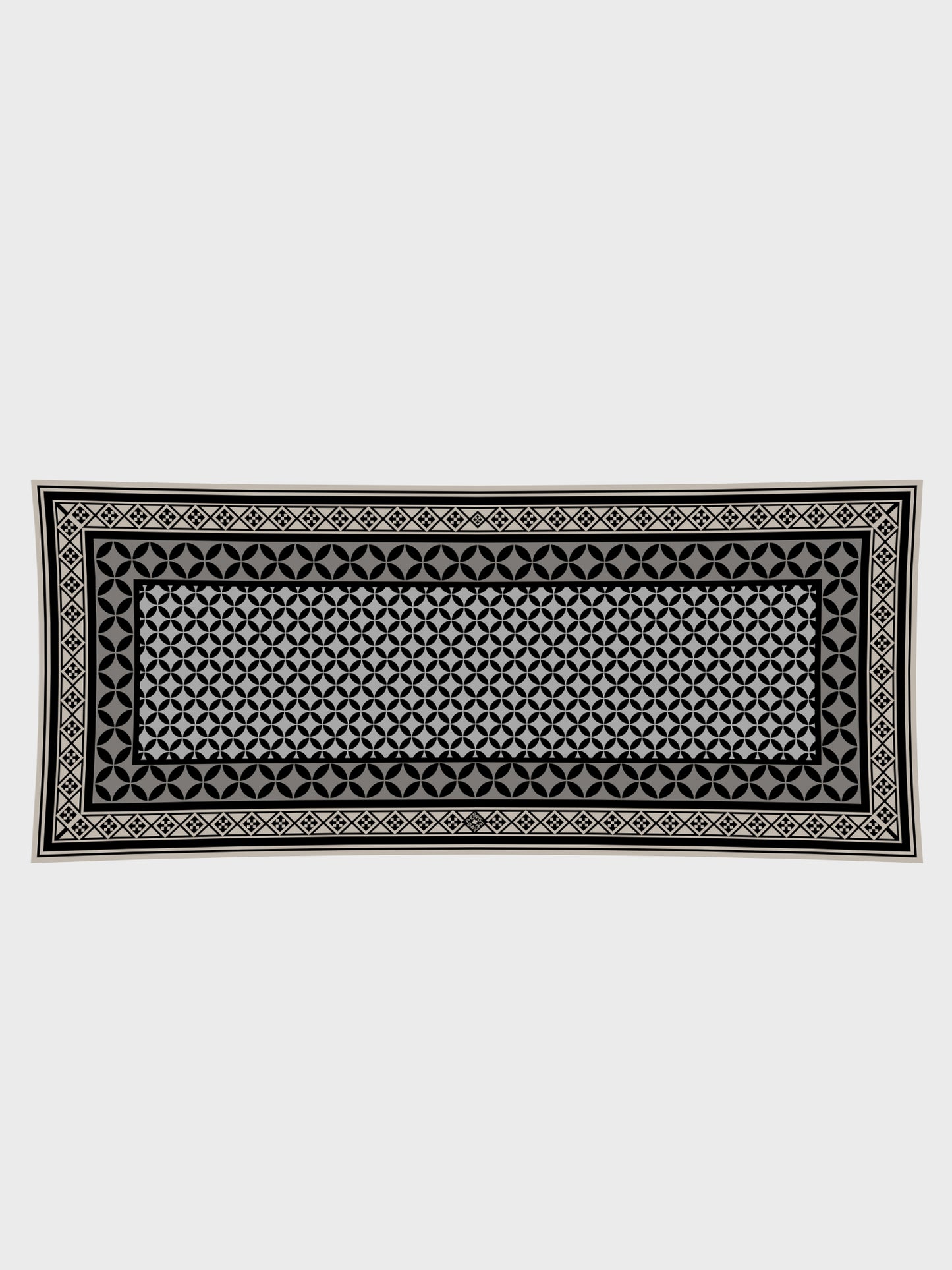 The Byzantine Geo-Shapes Silk Scarf 80cm x 190cm.